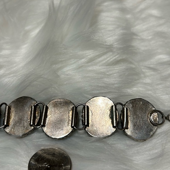 Elegant Silver and Multicolor Gemstone Bracelet - Picture 6 of 8